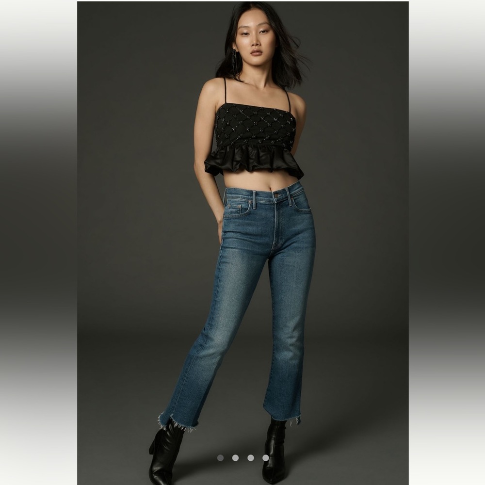 Mother Insider Crop Step Fray
